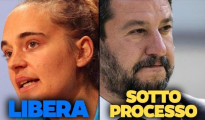 Carola Rackete e Salvini