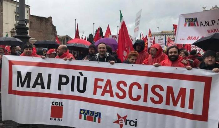 Manifestazione anti-fascista Cgil