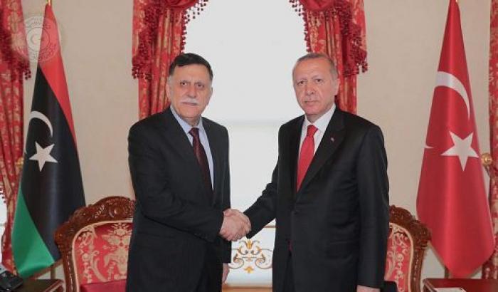 Erdogan e Al Sarraj