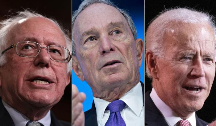 Bernie Sanders, Michael Bloomberg, Joe Biden