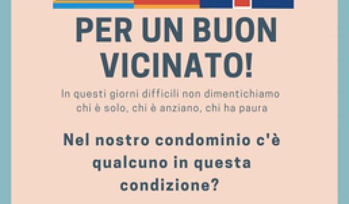 "Mi prendo cura del mio vicino": ecco la locandina da appendere nei condomini per aiutare chi ha bisogno