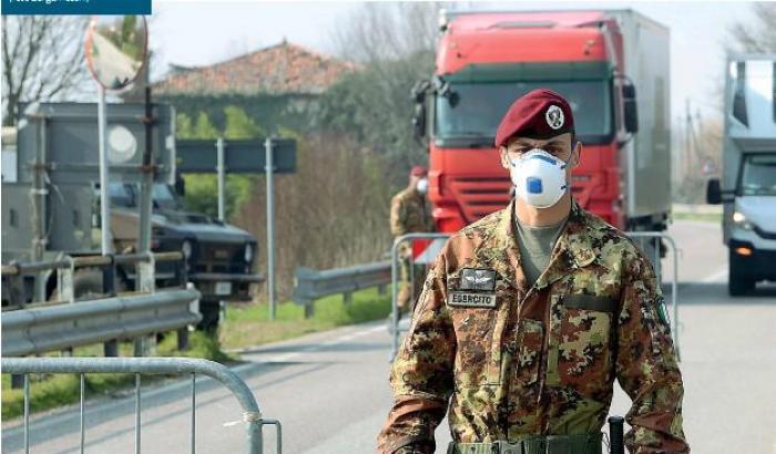 Un militare italiano in isolamento in un centro di addestramento in Germania