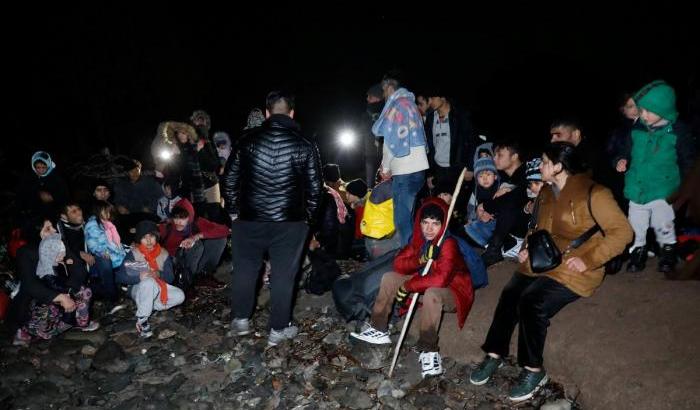 Migranti afghani arrivati a Lesbo in Grecia