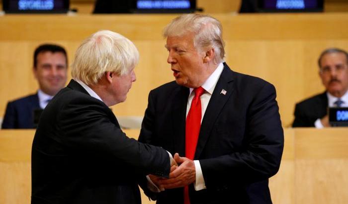 Boris Johnson e Trump
