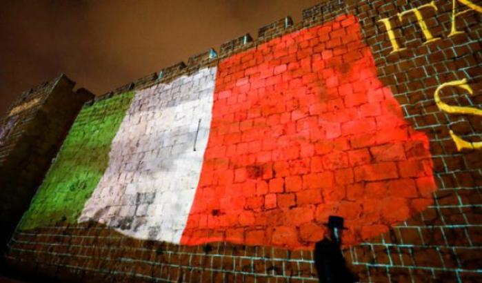 Il tricolore italiano a Gerusalemme