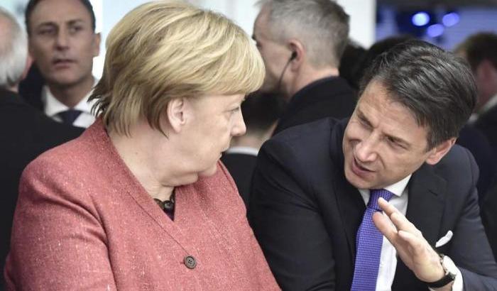 Merkel e Giuseppe Conte