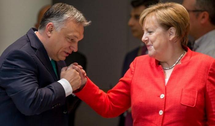 Orban e Angela Merkel