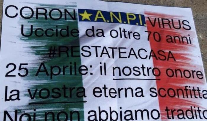 Provocazione fascista a Montopoli: "Coron-Anpi-virus. Uccide da oltre 70 anni"