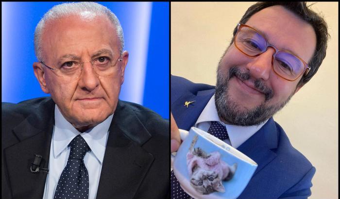 Salvini, prosegue il battibecco con De Luca: "Pensi ai problemi della Campania e non ai miei occhiali"
