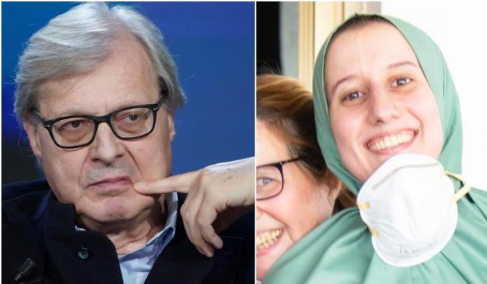 Vittorio Sgarbi e Silvia Romano