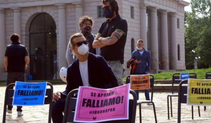 Protesta dei ristoratori a MIlano