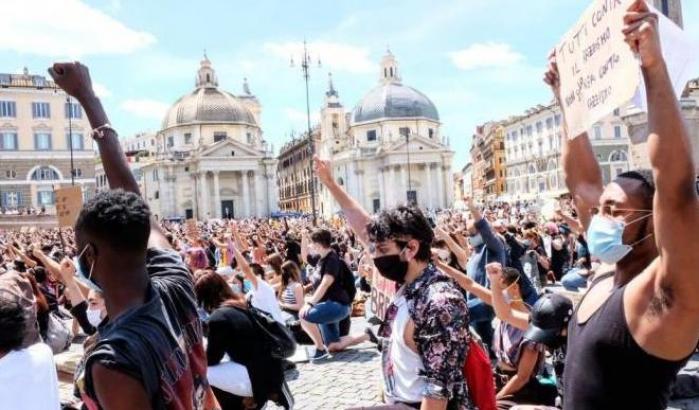 Proteste a Roma per George Floyd