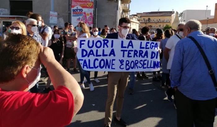Contestazioni contro Salvini in Sicilia