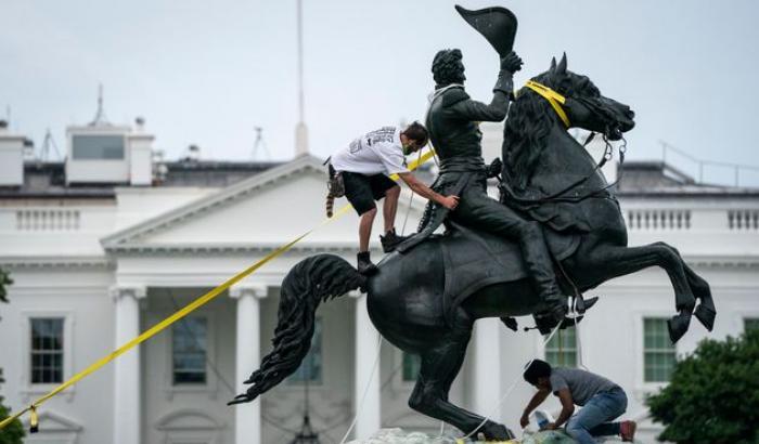 La statua del presidente Jackson