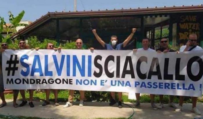 Proteste contro Salvini a Mondragone