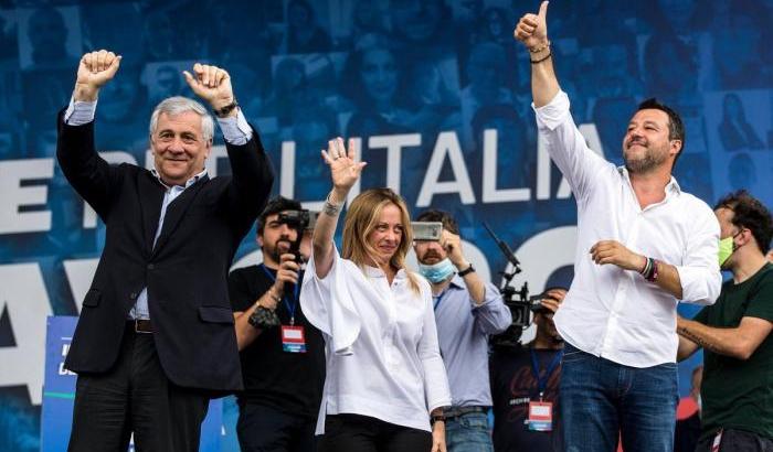 Tajani, Meloni e Salvini