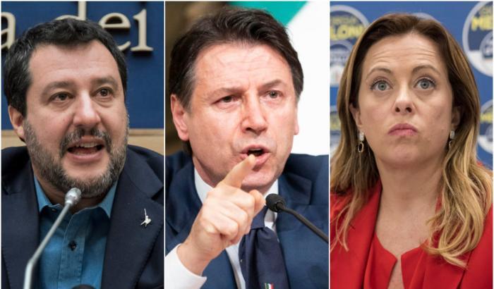 Salvini, Conte e Meloni