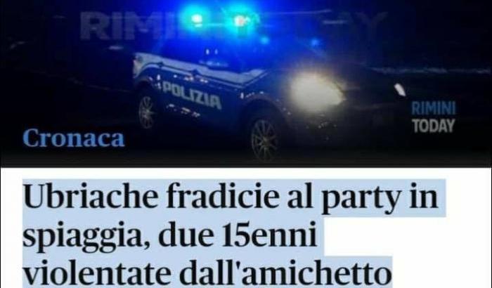 Due ragazze stuprate a Rimini e la violenza continua sui giornali: loro 'ubriache', lo stupratore un 'amichetto'
