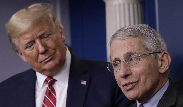 000574E7-trump-e-fauci Trump e Fauci