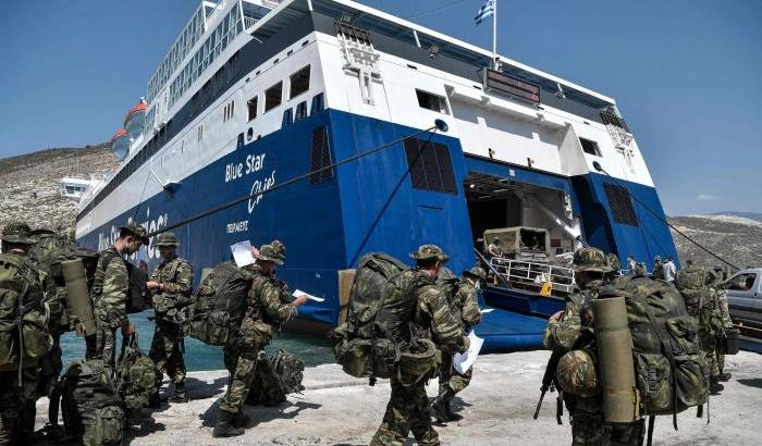 Soldati greci a Kastellorizo