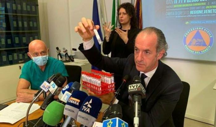 Zaia: "I test rapidi per il Covid-19 sono attendibili"