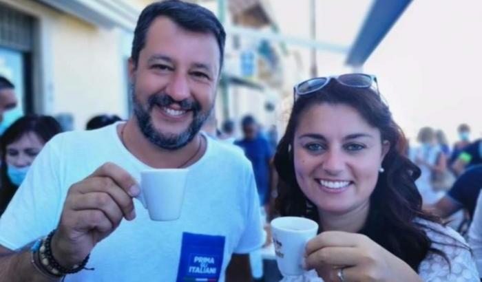 Susanna Ceccardi con Matteo Salvini