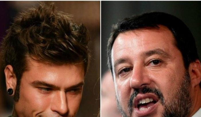 Salvini fa lo spiritoso "Conte dica a Fedez di chiedere all'Inps di dare la Cig"... e il rapper risponde davvero