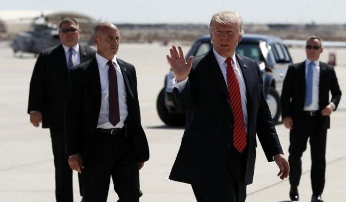 Trump con gli agenti del secret service