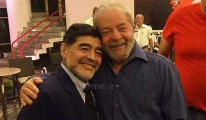 Maradona e Lula da Silva