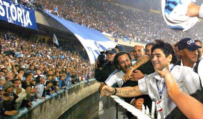 Maradona allo stadio San Paolo