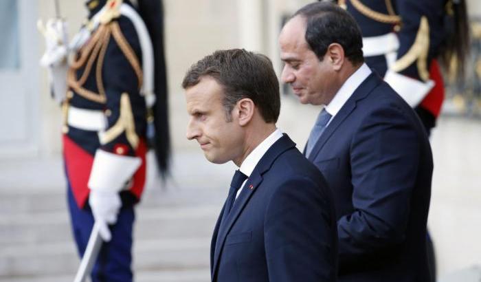 Macron e Al Sisi