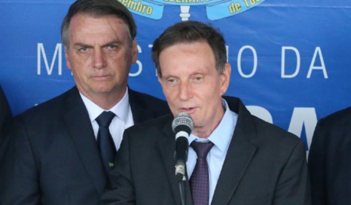 Bolsonaro e il sindaco di Rio de Janeiro Marcelo Crivella