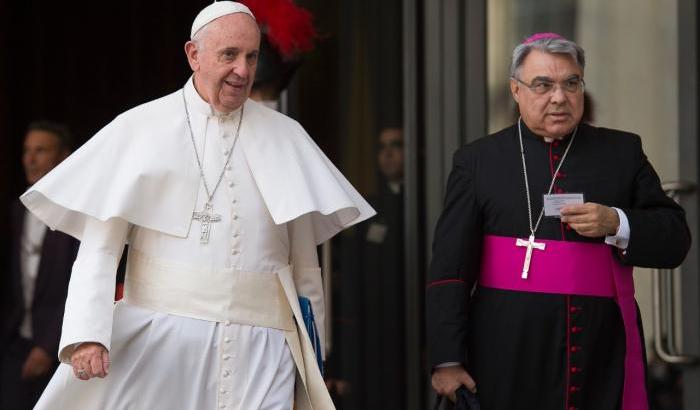 Papa Franscesco e il cardinale Semeraro (in una foto prima che diventasse porporato)