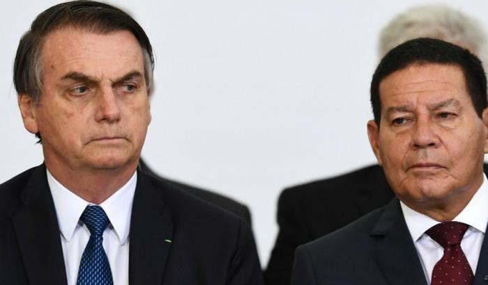 Bolsonaro e il vicepresidente del Brasile, Hamilton Mourão