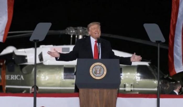Trump nel comizio a Dalton in Georgia