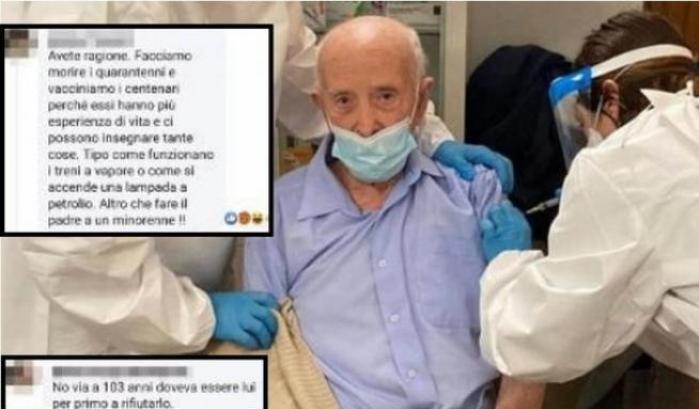 Vaccinato un uomo di 103 anni, scatta l'odio social: "Dovevi lasciarlo a qualcun altro"