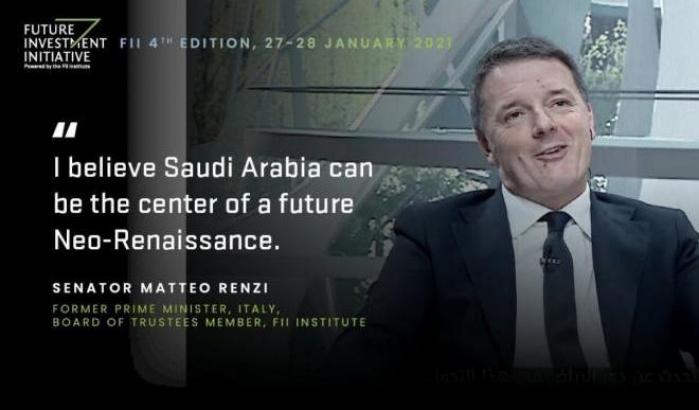 Se per Renzi il 'rinascimento' dell'Arabia Saudita vale bene il sangue di Khashoggi