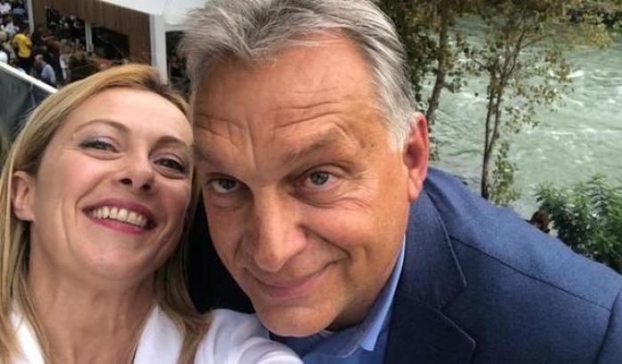 Giorgia Meloni e Viktor Orban