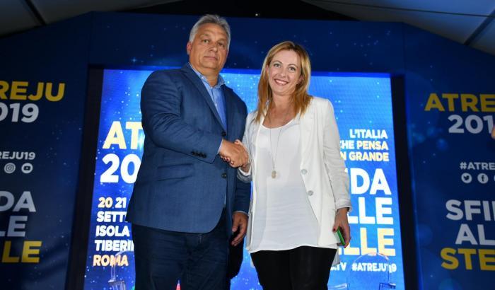 Viktor Orban e Giorgia Meloni