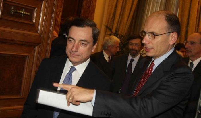 Enrico Letta e Mario Draghi