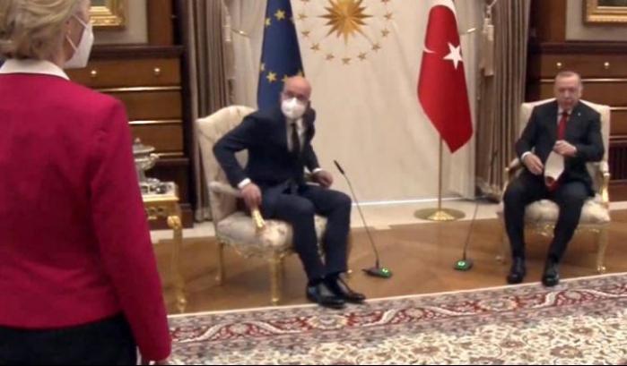 Von der Leyen, Michel e Erdogan