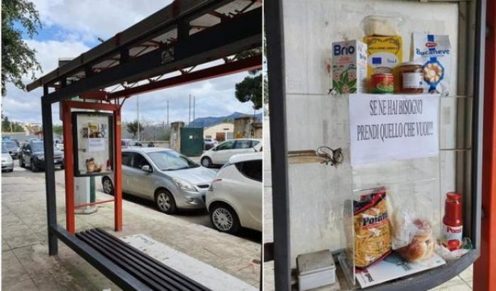 A Palermo arrivano le pensiline solidali: cibo per i più bisognosi alla fermata del bus