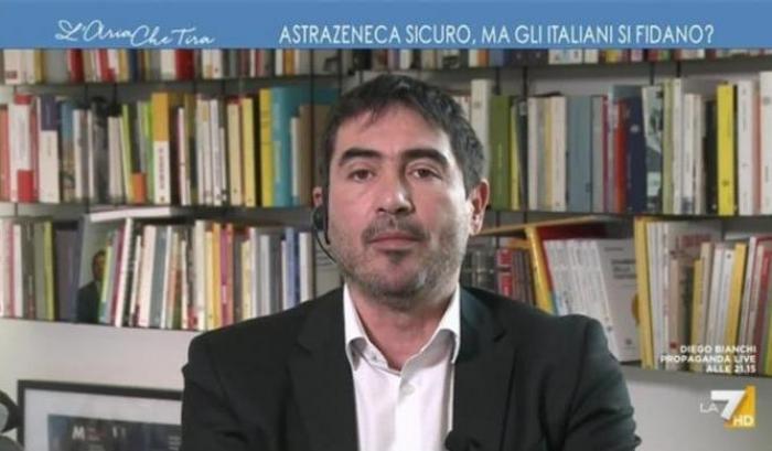Nicola Fratoianni, segretario nazionale di Sinistra Italiana, ospite della trasmissione Aria che Tira, La7