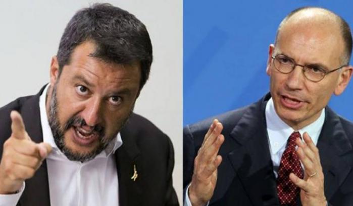 Matteo Salvini ed Enrico Letta