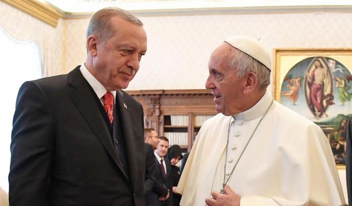 Recep Tayyip Erdogan e Papa Bergoglio