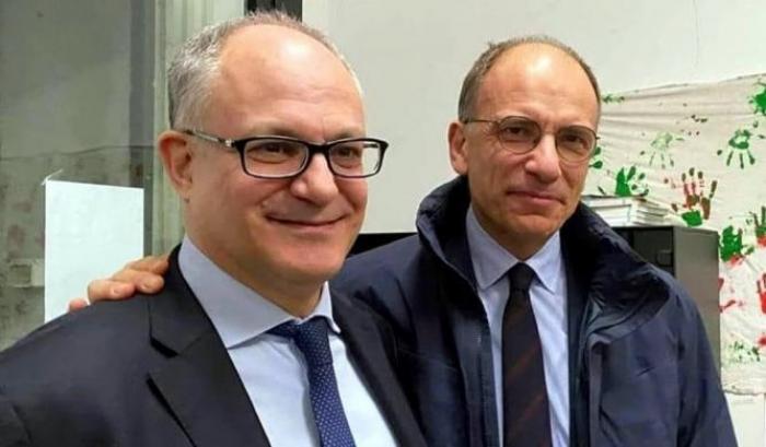 Roberto Gualtieri ed Enrico Letta