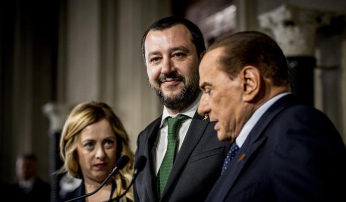 Meloni, Salvini e Berlusconi