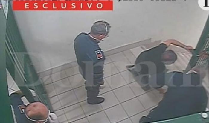 Immagine del video girato all'interno del carcere il 6 aprile