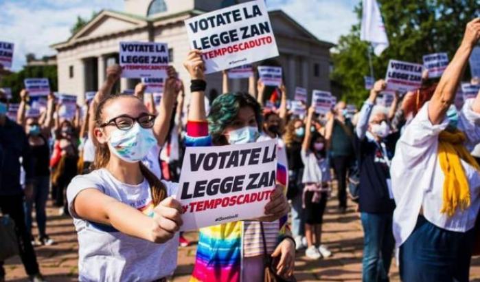 Manifestazione pro ddl Zan