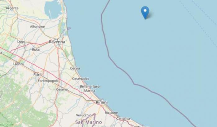 Terremoto  nel mare Adriatico a largo di Ravenna: magnitudo di 4,2